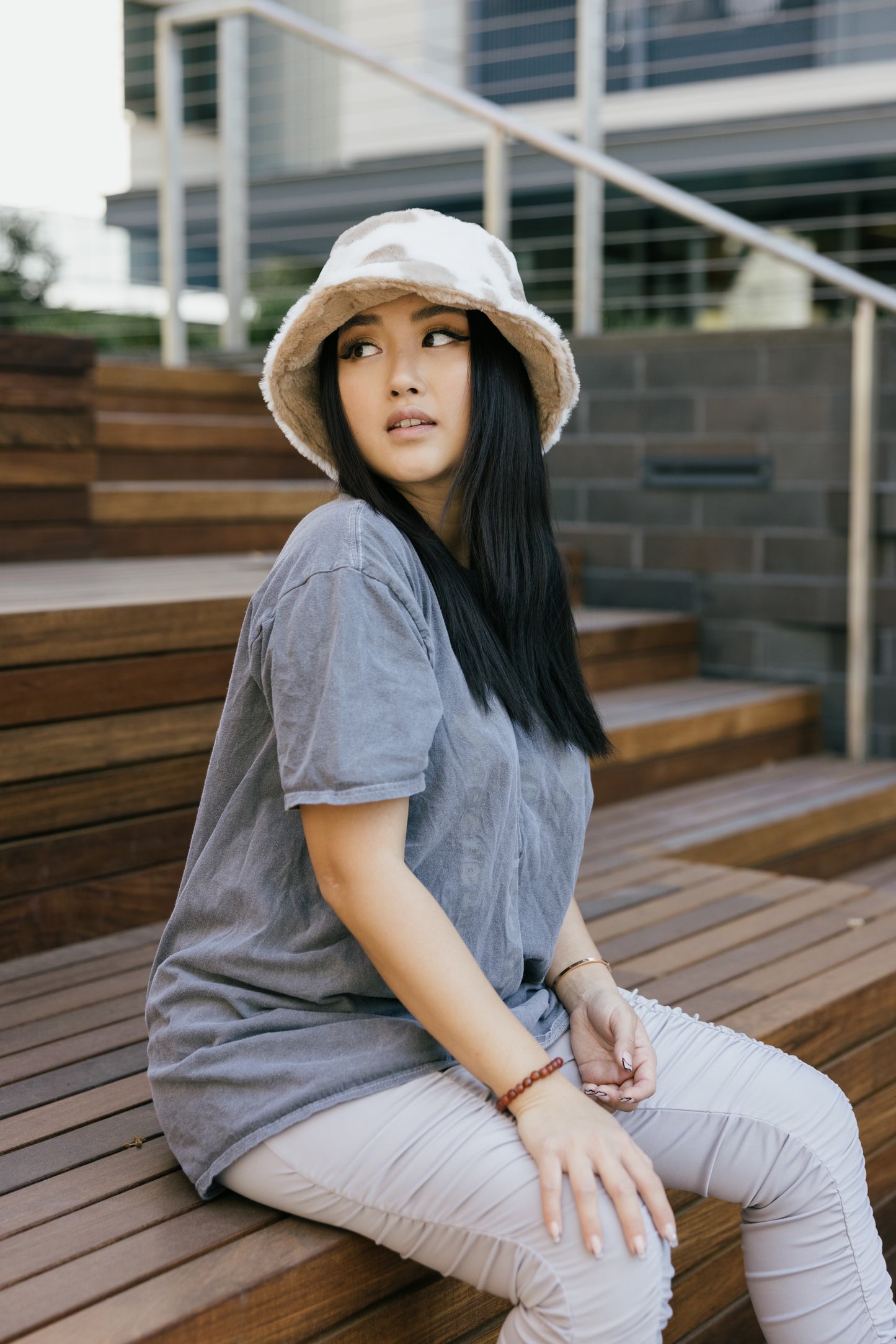 BROWN COW BUCKET HAT