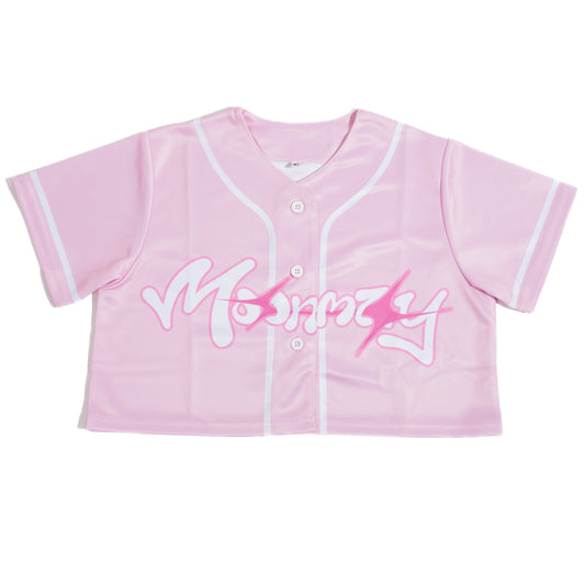 Pink Women Cropped Jersey