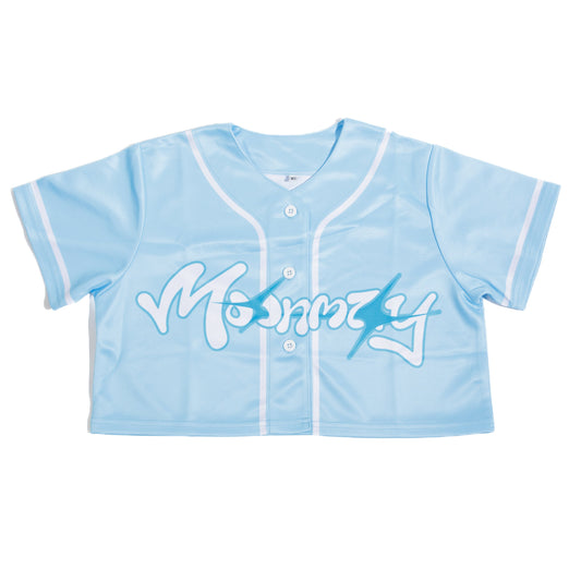 Blue Women Cropped Jersey