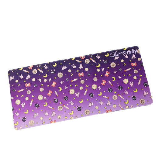 PURPLE GRADIENT PATTERN DESK MAT