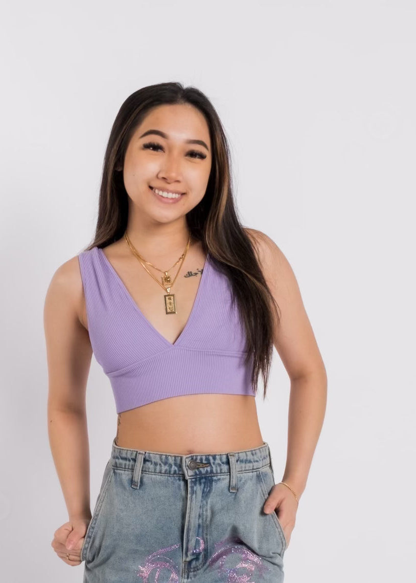 LAVENDER VEE TOP