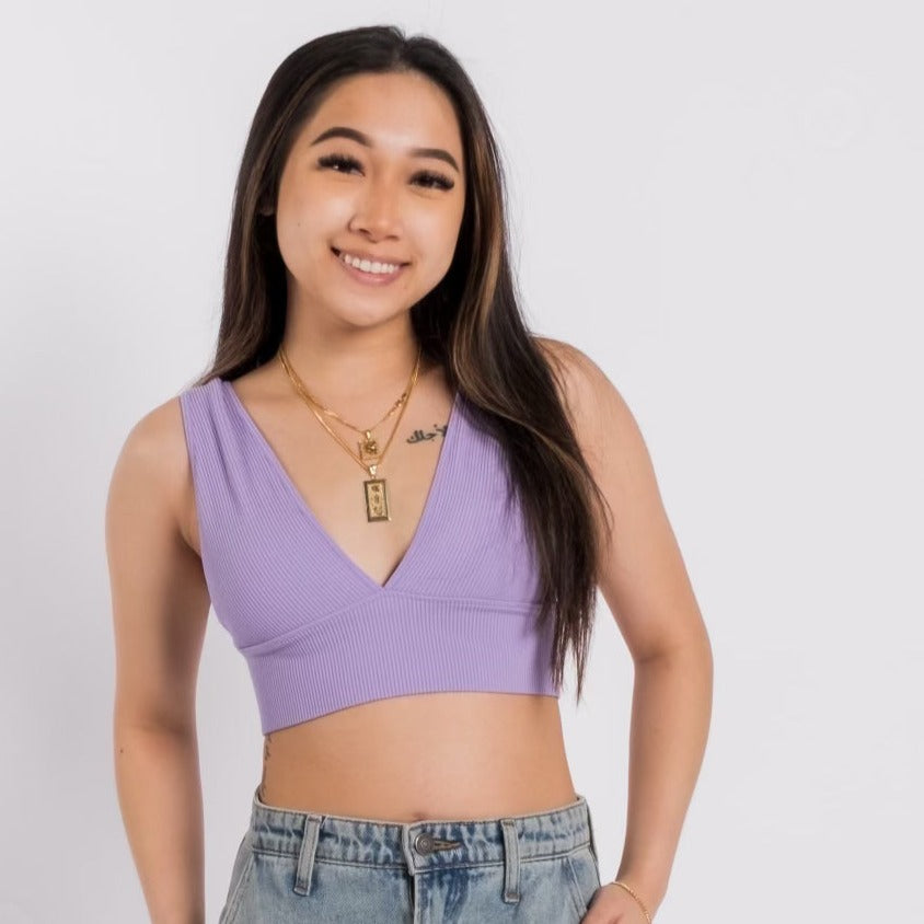 LAVENDER VEE TOP