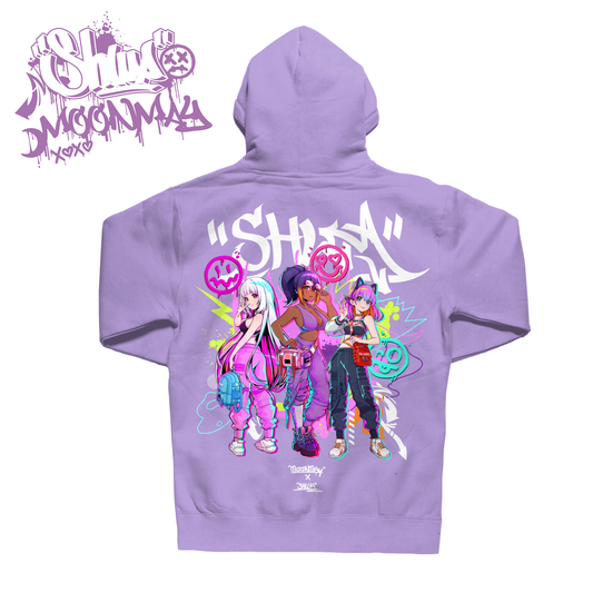 LAVENDER NEON GIRL HOODIE