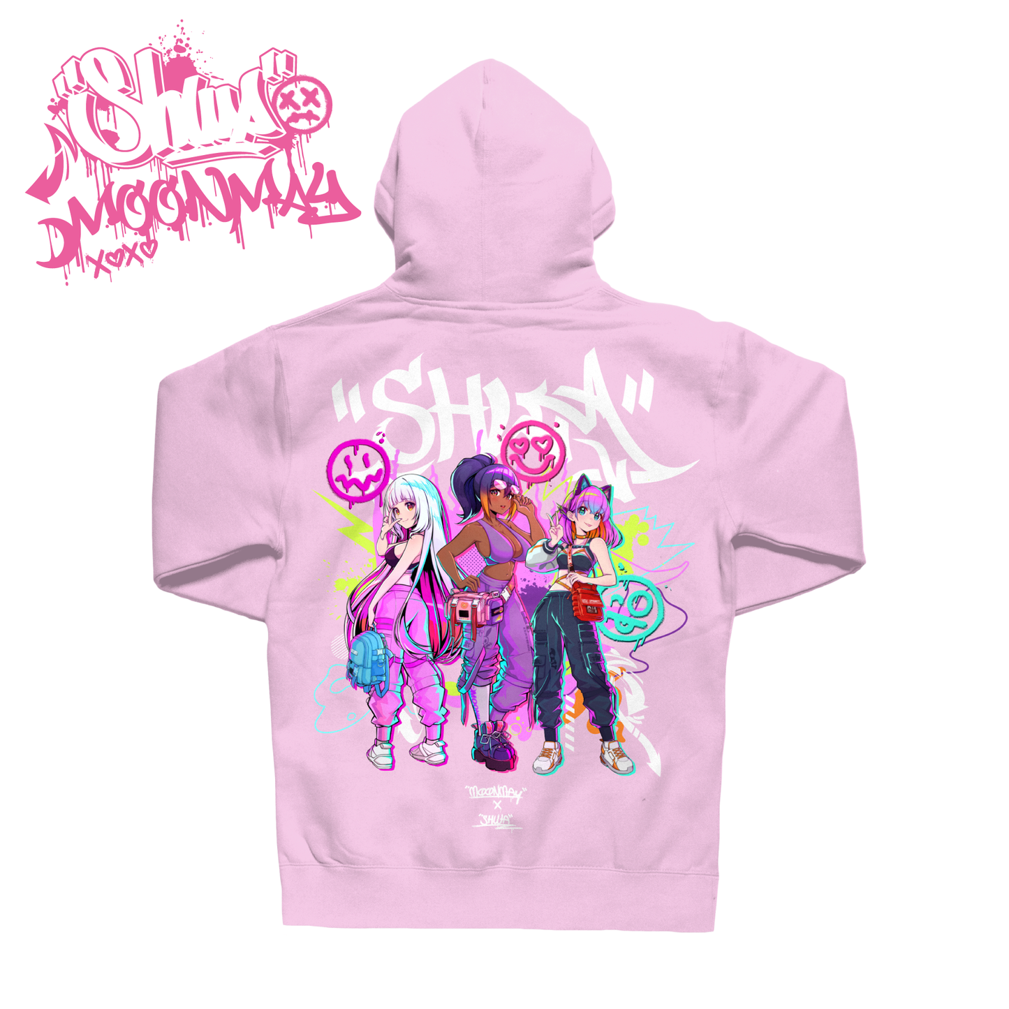 PINK NEON GIRL HOODIE