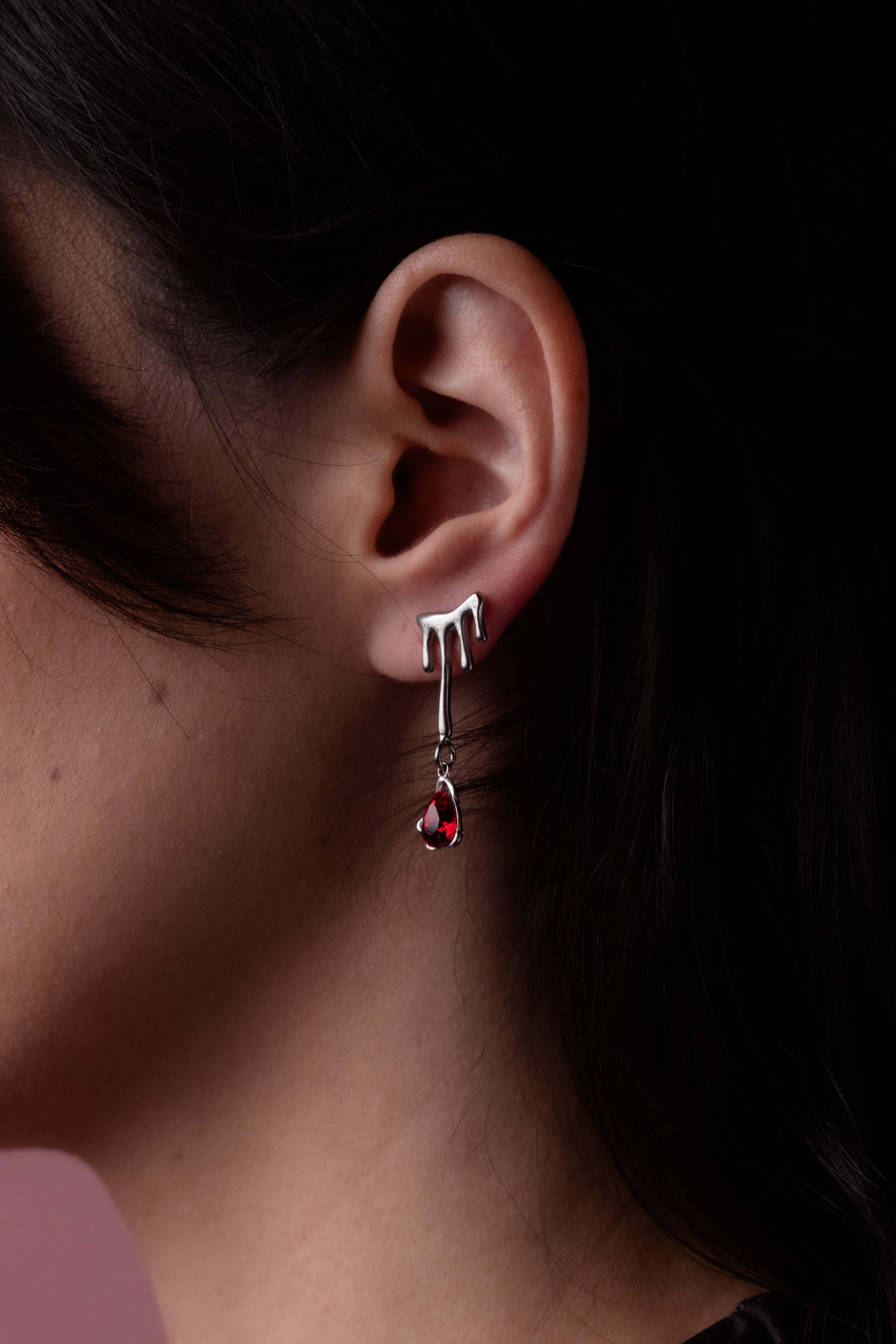 Red Drip Earings