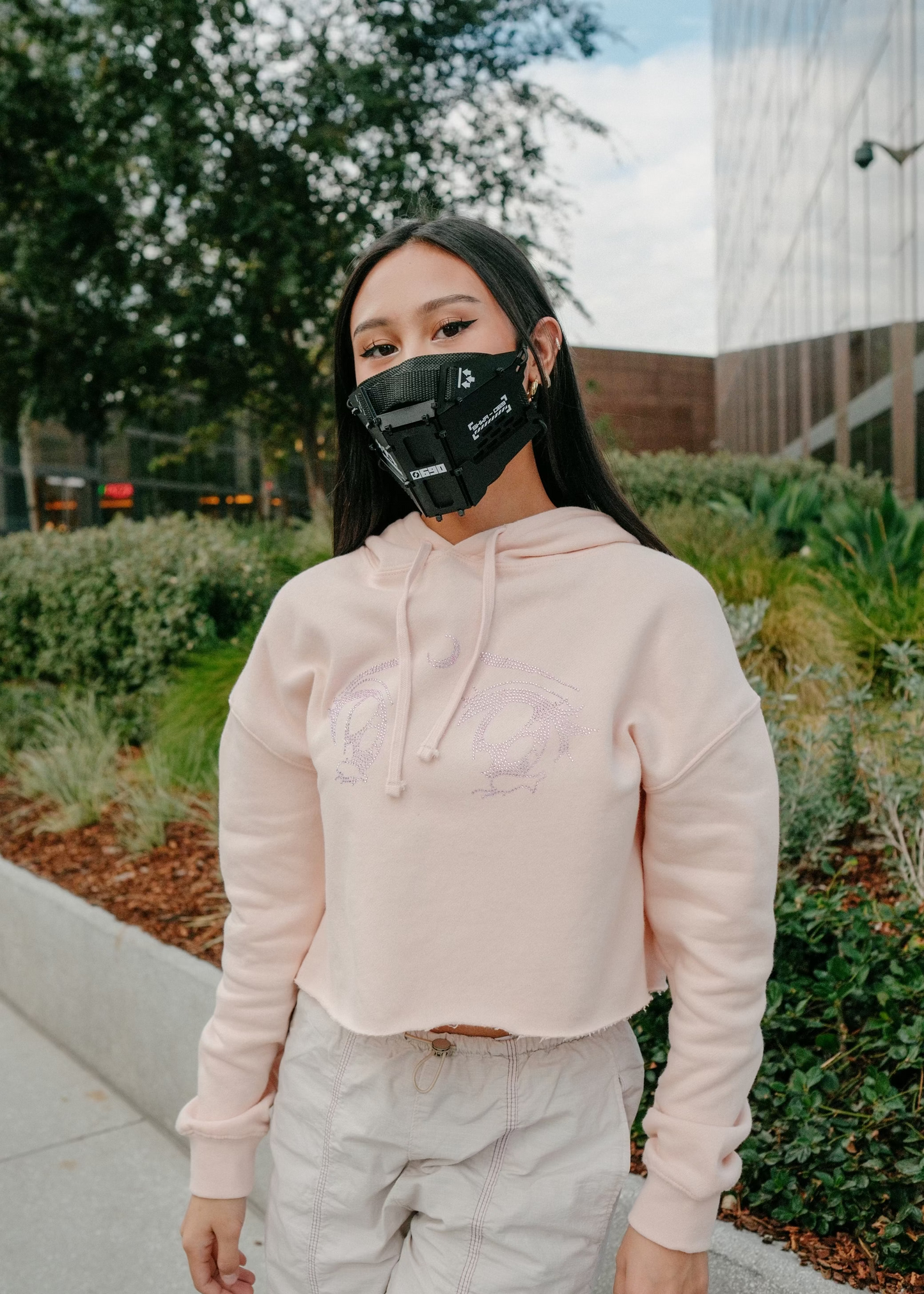 BLUSH CRYSTAL EYE HOODIE