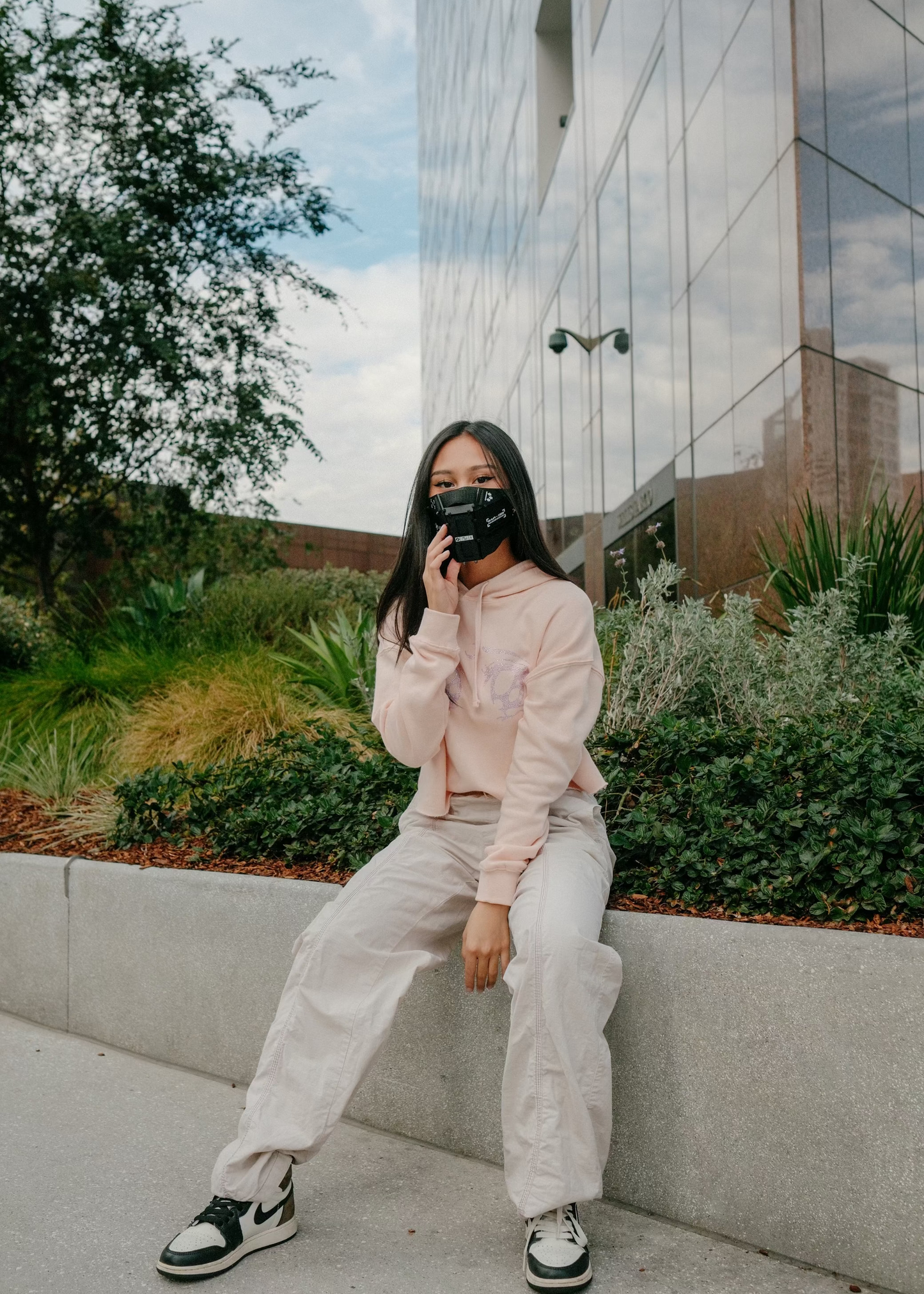 BLUSH CRYSTAL EYE HOODIE