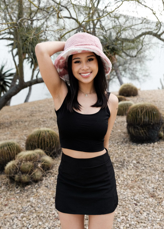 PINK COW BUCKET HAT