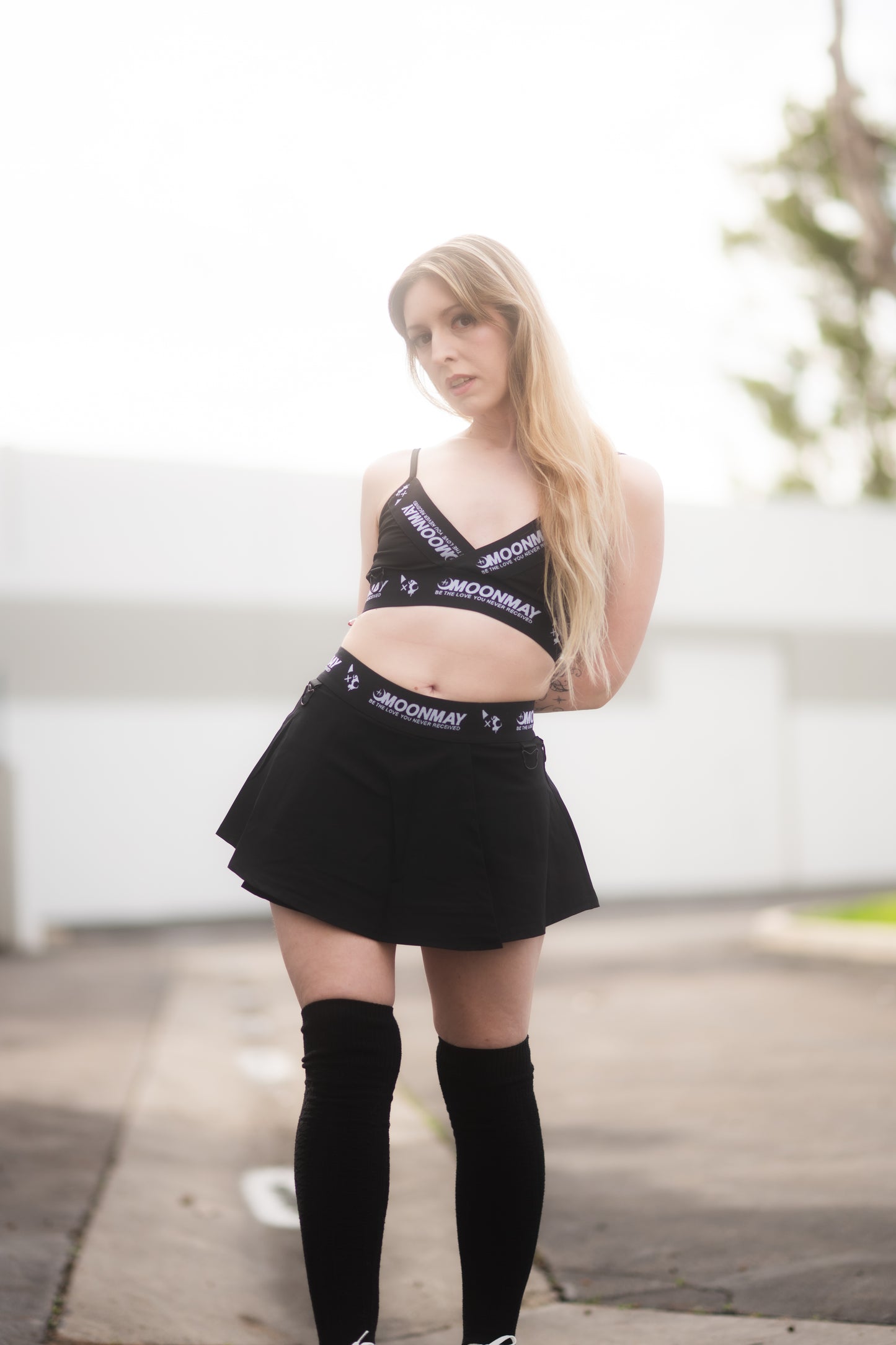 MOONCLOUD Logo Skirt - Black