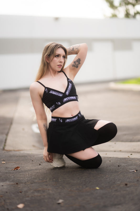 MOONMIST Logo Bralette - Black