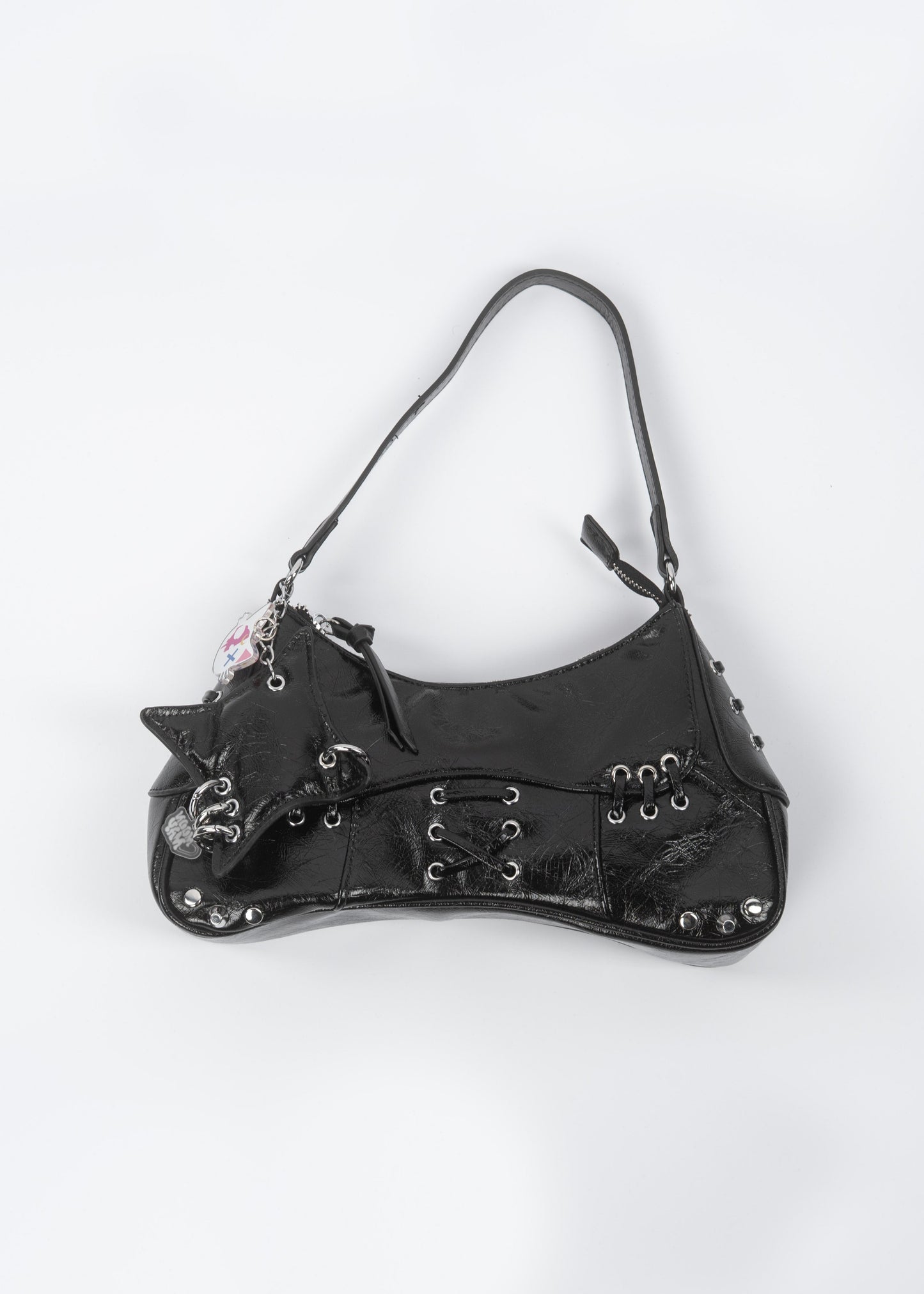 Black Mended Moon Purse