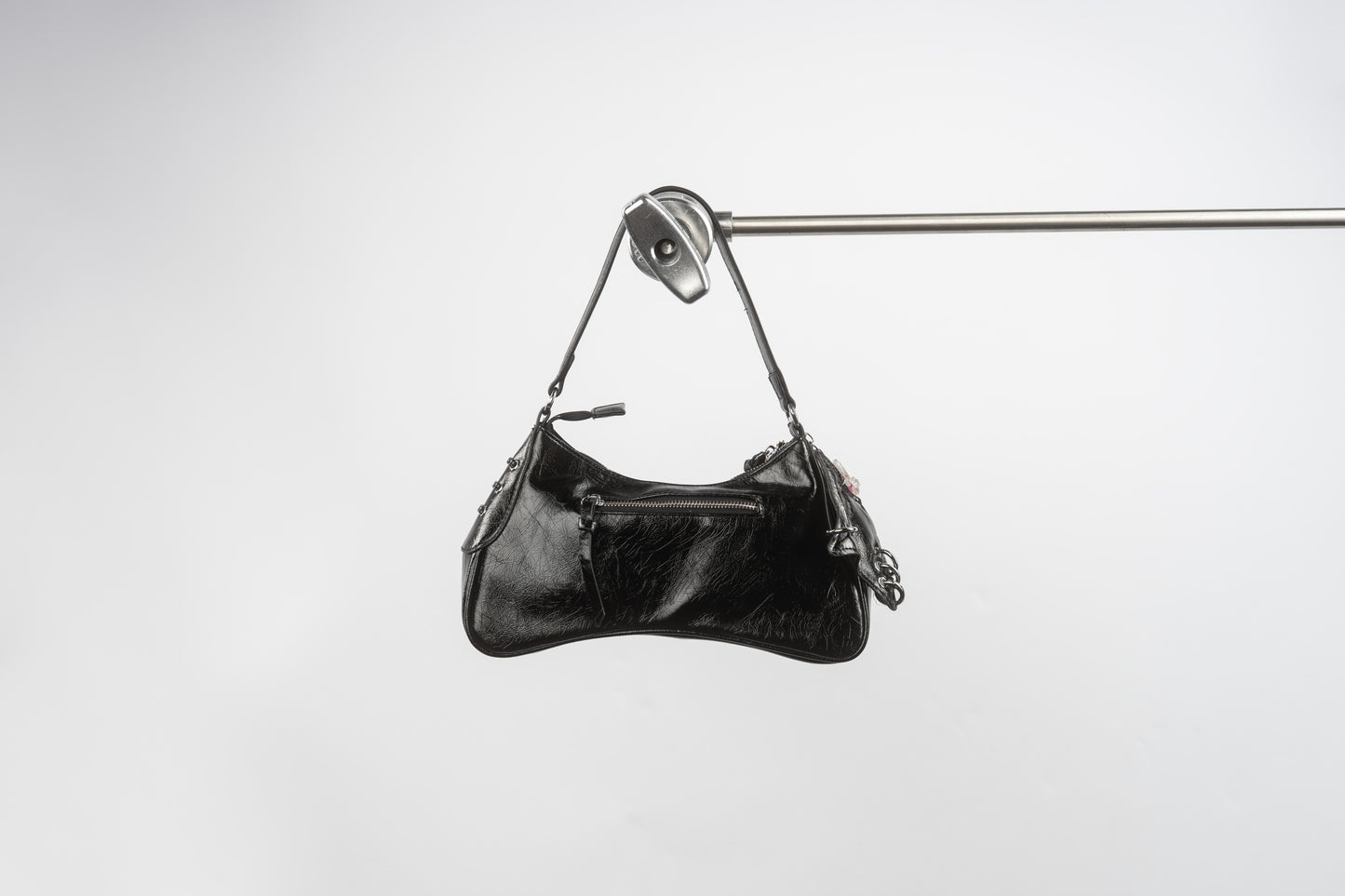 Black Mended Moon Purse