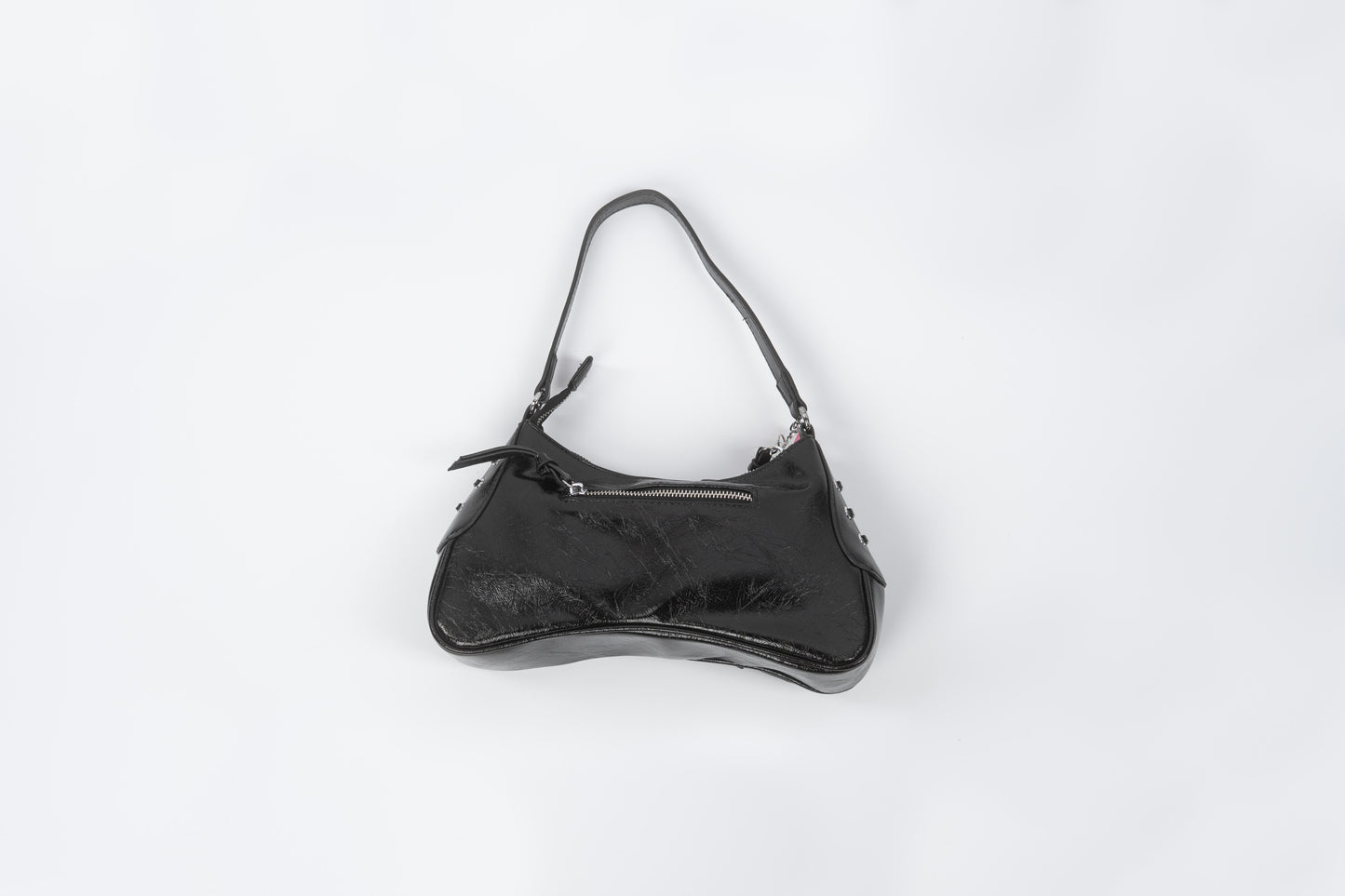 Black Mended Moon Purse