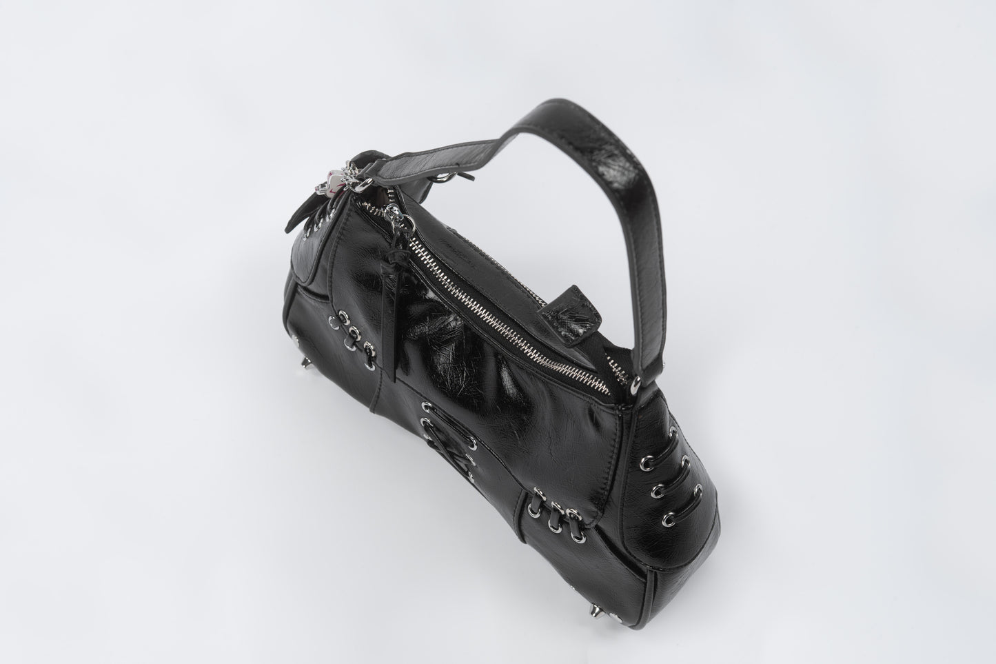 Black Mended Moon Purse