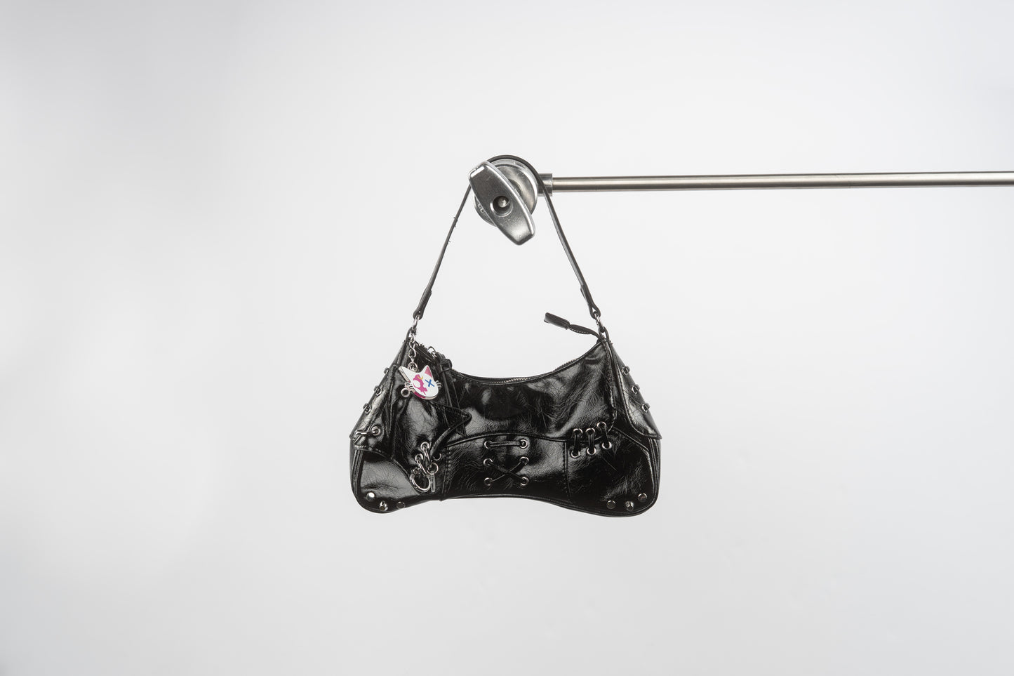 Black Mended Moon Purse