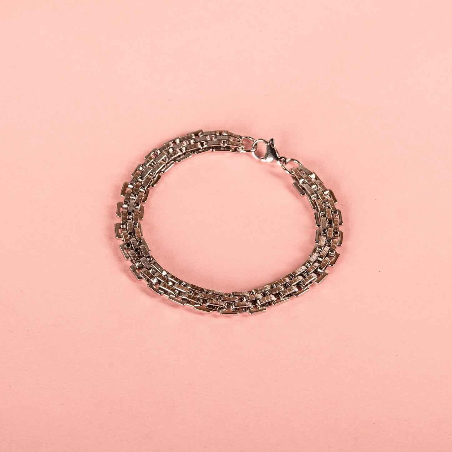 Onyx Link Stainless Steel Bracelet